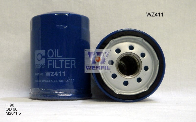 WZ411 Oil Filter Bulk Deal     ( 6 Filters )