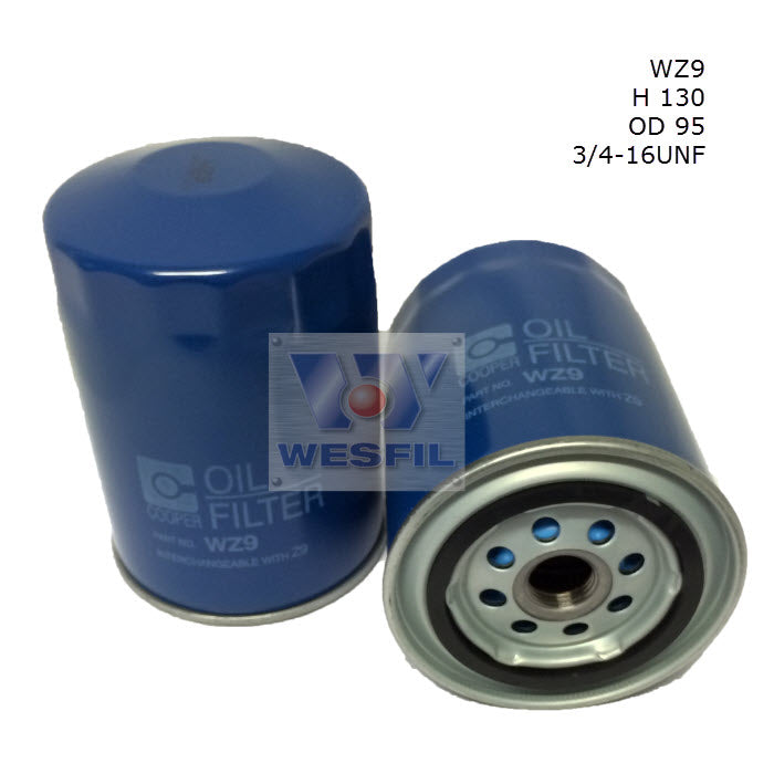 WZ9 Oil Filter Bulk Deal        ( 4 Filters )